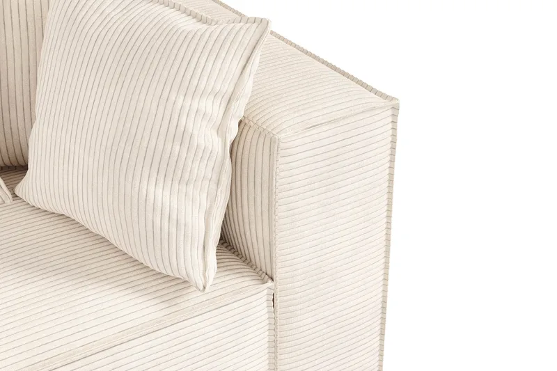 Cubo 1-sits Högermodul i Manchester 108 cm bred - Beige - Möbler - Vardagsrum - Soffor - Modulsoffor - Hörnmodul