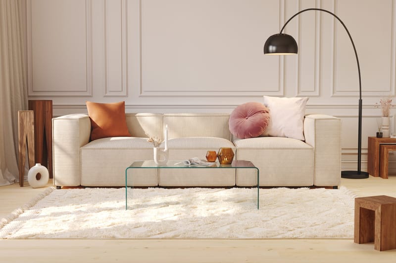 Cubo 1-sits Högermodul i Manchester 108 cm bred, Beige