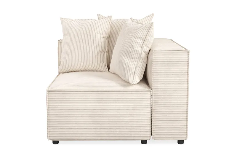 Cubo 1-sits Högermodul i Manchester 108 cm bred - Beige - Möbler - Vardagsrum - Soffor - Modulsoffor - Hörnmodul