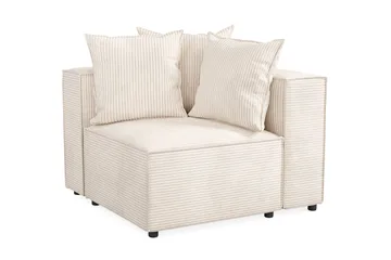 Cubo 1-sits Högermodul i Manchester 108 cm bred - Beige - Möbler - Vardagsrum - Soffor - Modulsoffor - Hörnmodul