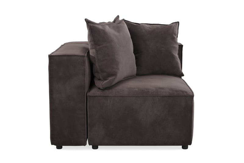 Cubo 1-sits Högermodul i Sammet 108 cm bred - Mörkgrå - Möbler - Vardagsrum - Soffor - Modulsoffor - Hörnmodul