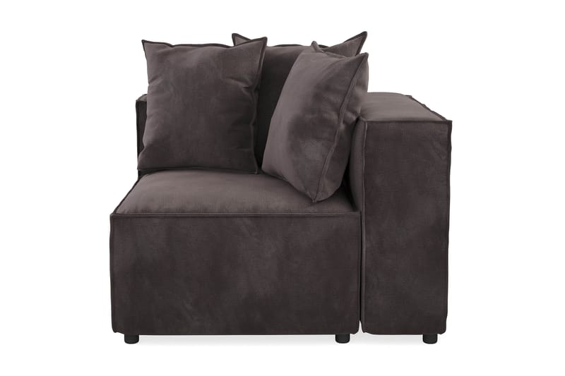 Cubo 1-sits Högermodul i Sammet 108 cm bred - Mörkgrå - Möbler - Vardagsrum - Soffor - Modulsoffor - Hörnmodul