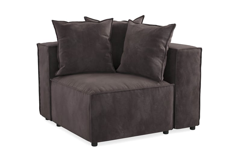 Cubo 1-sits Högermodul i Sammet 108 cm bred - Mörkgrå - Möbler - Vardagsrum - Soffor - Modulsoffor - Hörnmodul