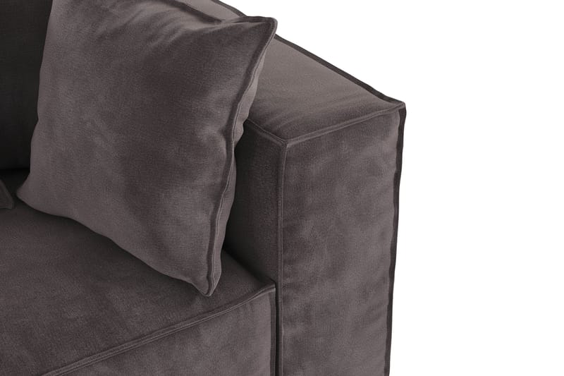 Cubo 1-sits Högermodul i Sammet 108 cm bred - Mörkgrå - Möbler - Vardagsrum - Soffor - Modulsoffor - Hörnmodul
