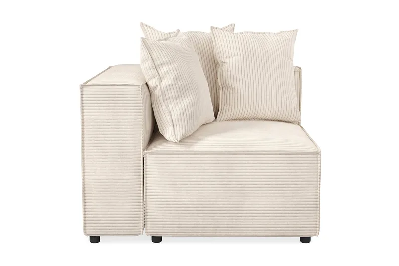 Cubo 1-sits Vänstermodul i Manchester 108 cm bred - Beige - Möbler - Vardagsrum - Soffor - Modulsoffor - Hörnmodul