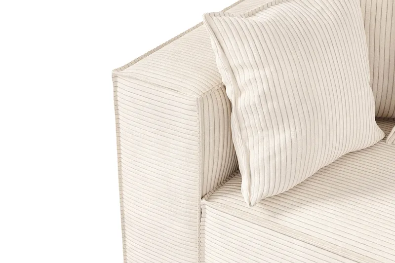 Cubo 1-sits Vänstermodul i Manchester 108 cm bred - Beige - Möbler - Vardagsrum - Soffor - Modulsoffor - Hörnmodul