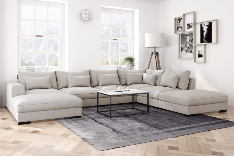 Dubai 1-sits Extra Djup Hörnmodul för Modulsoffa i Tyg - Beige - Möbler - Vardagsrum - Soffor - Modulsoffor - Hörnmodul