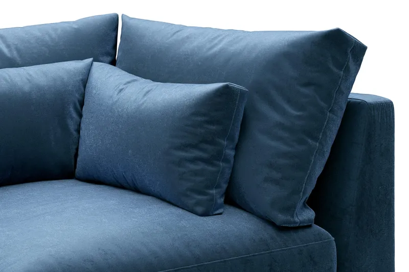 Dubai Hörnmodul Sammet - Blå - Möbler - Vardagsrum - Soffor - Modulsoffor - Hörnmodul