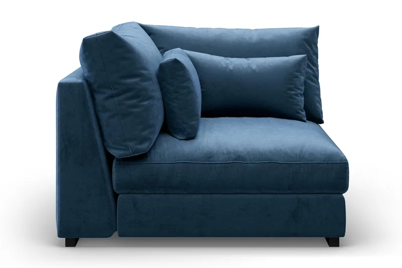 Dubai Hörnmodul Sammet - Blå - Möbler - Vardagsrum - Soffor - Modulsoffor - Hörnmodul