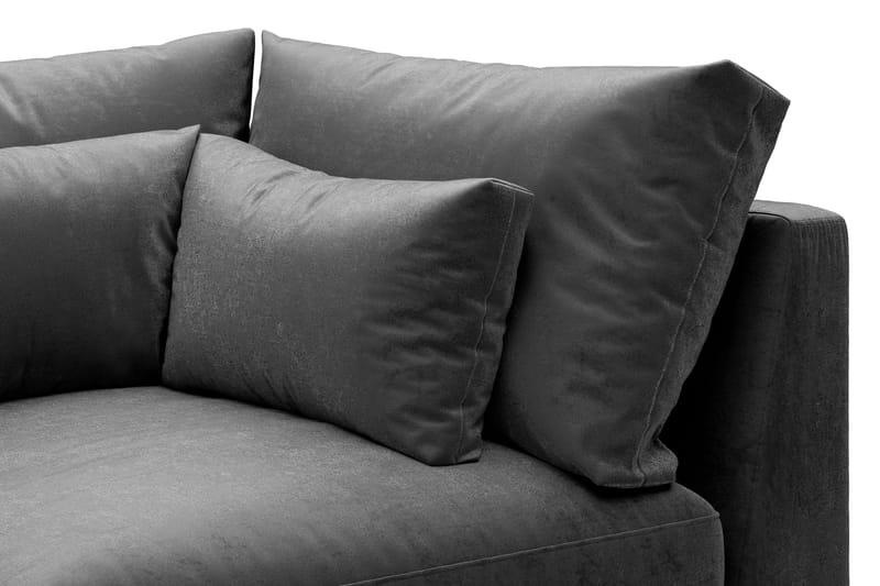 Dubai Hörnmodul Sammet Extra Djup - Mörkgrå - Möbler - Vardagsrum - Soffor - Modulsoffor - Hörnmodul