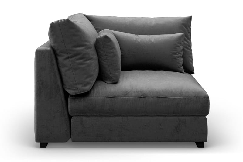 Dubai Hörnmodul Sammet - Mörkgrå - Möbler - Vardagsrum - Soffor - Modulsoffor - Hörnmodul