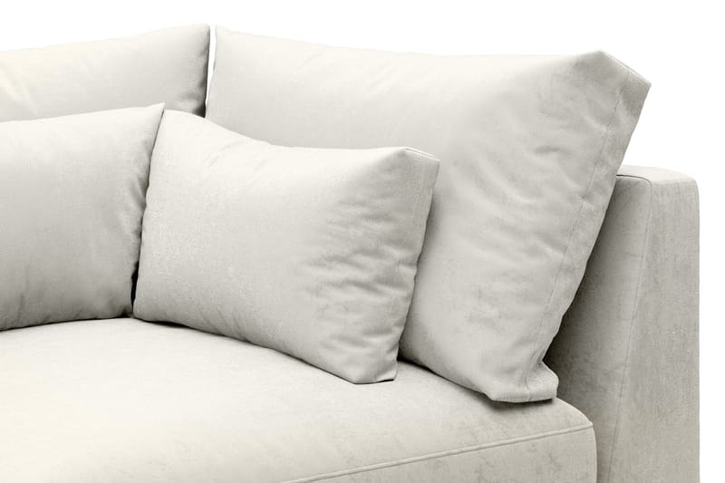 Dubai Hörnmodul Sammet - Vit - Möbler - Vardagsrum - Soffor - Modulsoffor - Hörnmodul