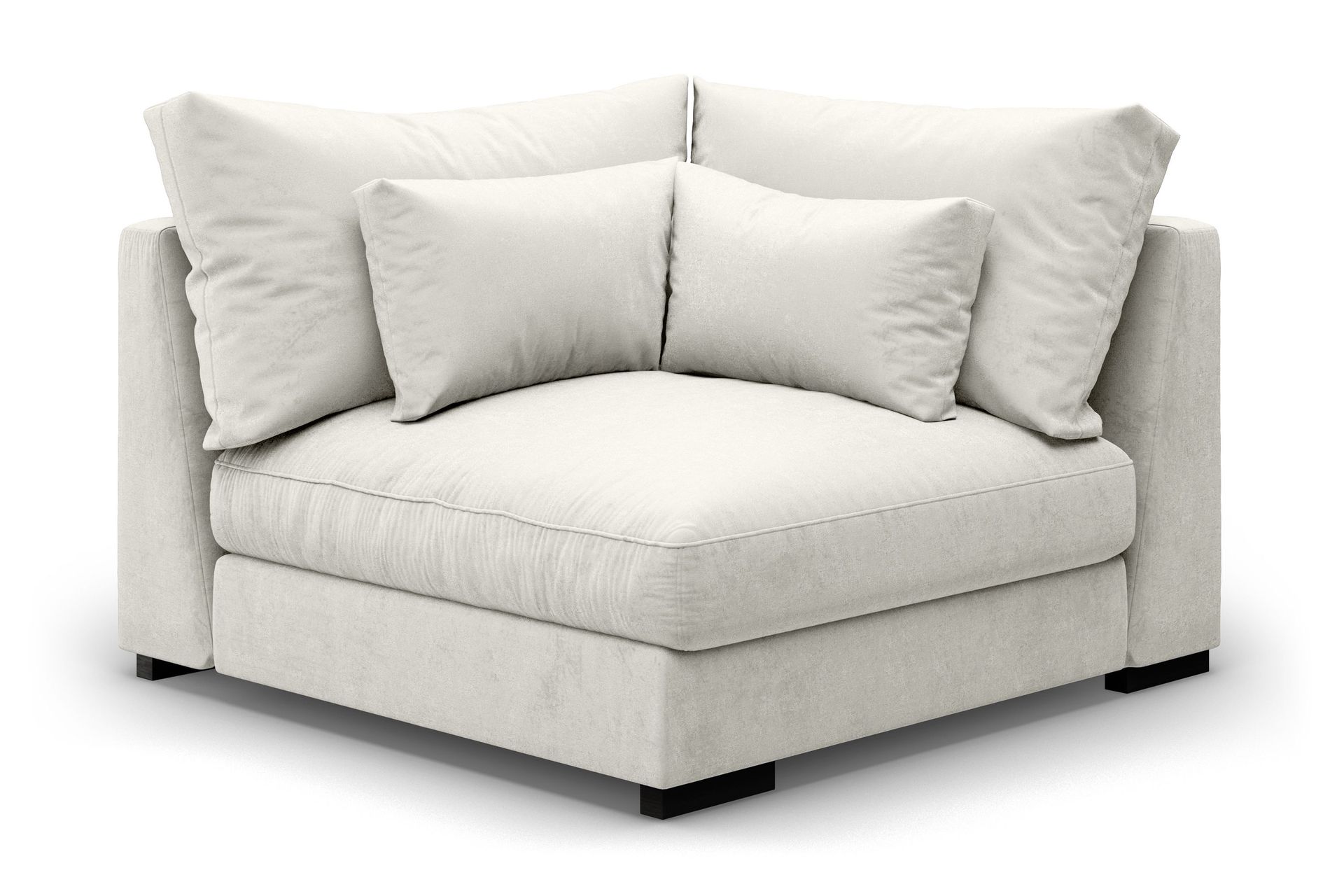 dubai hörnmodul sammet - vit