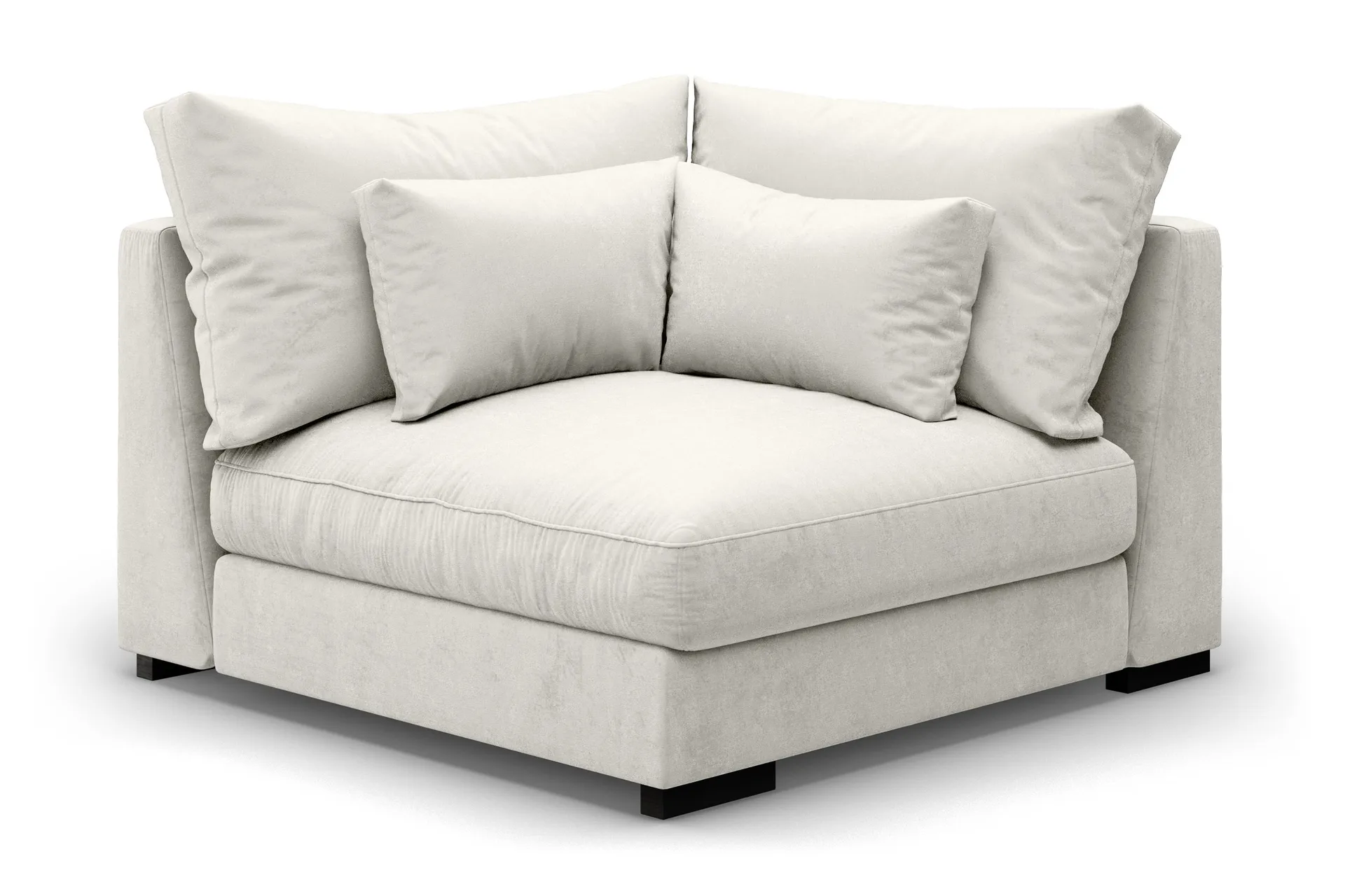 dubai hörnmodul sammet - vit