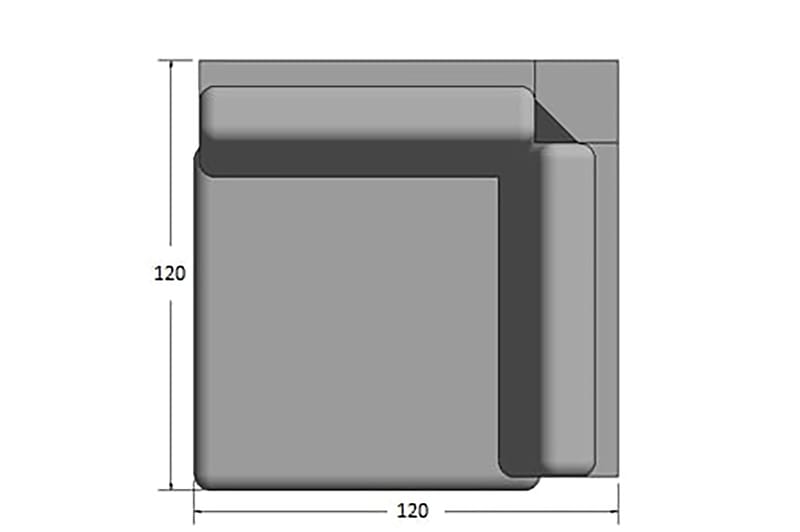 Dubai Hörnmodul Sammet - Vit - Möbler - Vardagsrum - Soffor - Modulsoffor - Hörnmodul