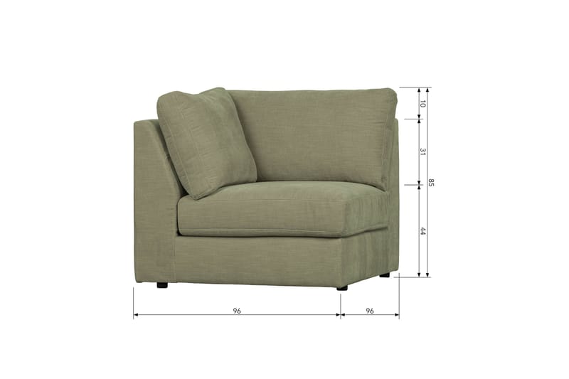 Kielstra Hörnmodul - Grön - Möbler - Vardagsrum - Soffor - Modulsoffor - Hörnmodul