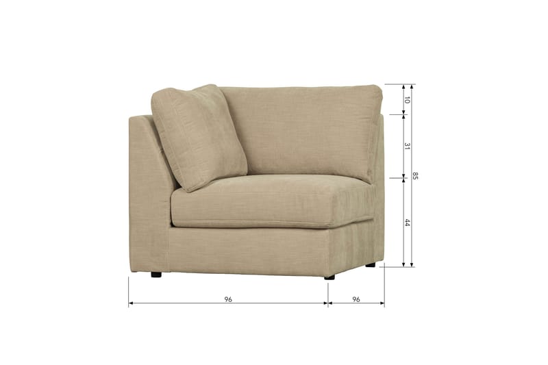 Kielstra Hörnmodul - Sand - Möbler - Vardagsrum - Soffor - Modulsoffor - Hörnmodul