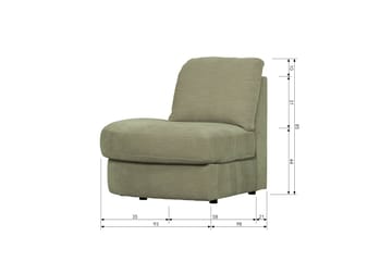 Kielstra Hörnmodul Vänster - Grön - Möbler - Vardagsrum - Soffor - Modulsoffor - Hörnmodul