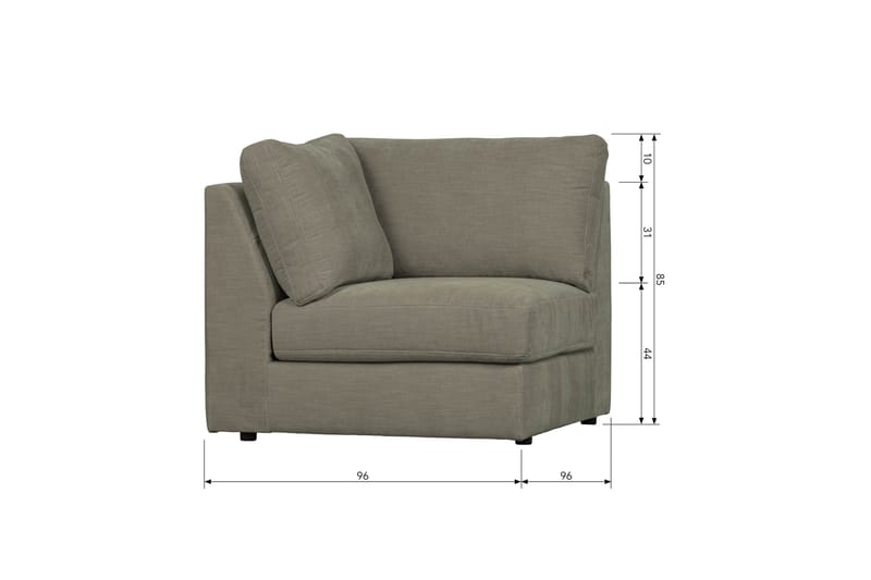 Kielstra Hörnmodul - Varmgrå - Möbler - Vardagsrum - Soffor - Modulsoffor - Hörnmodul