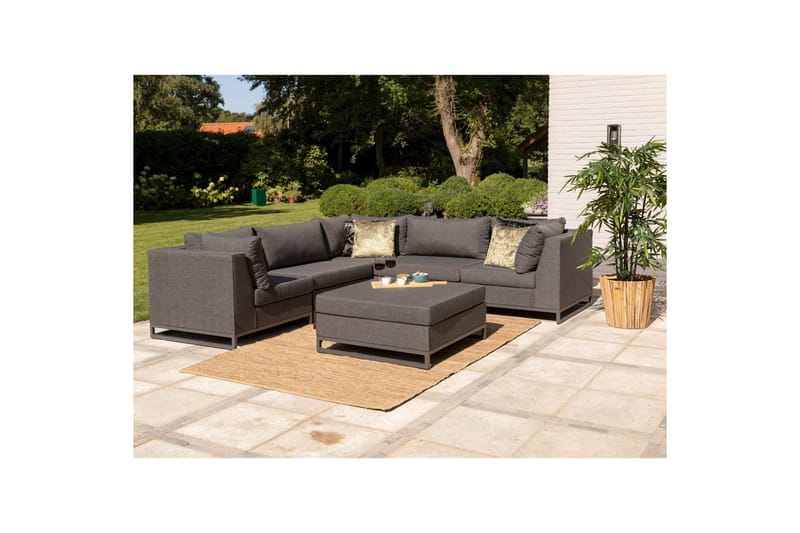 Morte Hörnmodul 90 cm Svart - Utemöbler - Utesoffor & bänkar - Loungesoffa