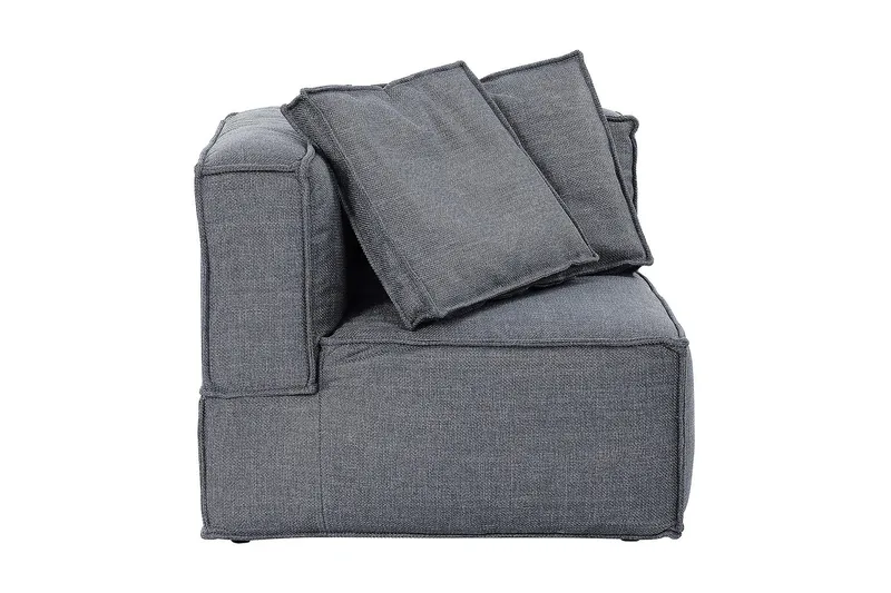 Oceanis Hörnmodul/armstödsmodul höger - Mörkgrå - Möbler - Vardagsrum - Soffor - Modulsoffor - Övriga moduler till modulsoffa