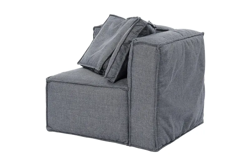 Oceanis Hörnmodul/armstödsmodul höger - Mörkgrå - Möbler - Vardagsrum - Soffor - Modulsoffor - Övriga moduler till modulsoffa