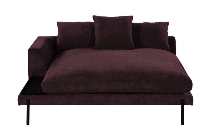 OSMINGTON Divanmodul 152 cm Vänster Mörkröd - Hörnmodul