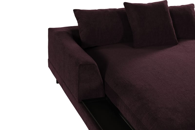 OSMINGTON Divanmodul 152 cm Vänster Mörkröd - Hörnmodul