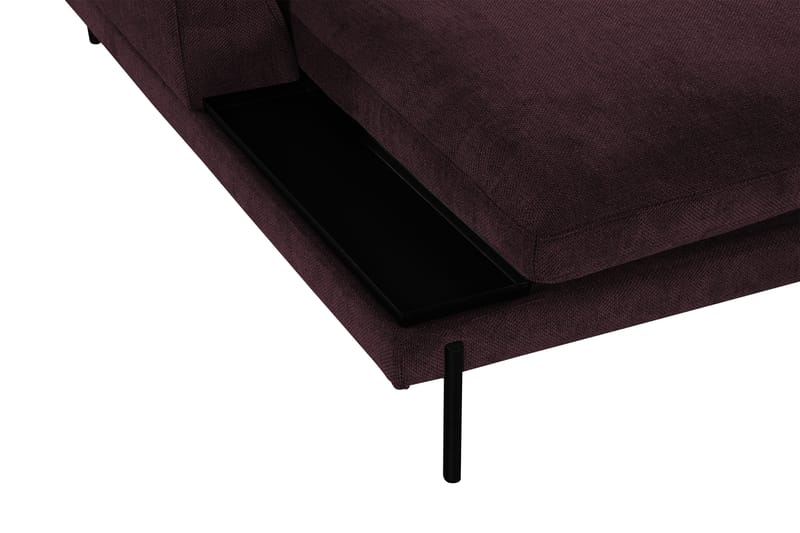 OSMINGTON Divanmodul 152 cm Vänster Mörkröd - Hörnmodul