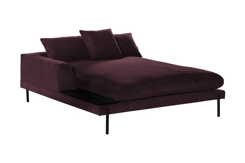 OSMINGTON Divanmodul 152 cm Vänster Mörkröd - Hörnmodul