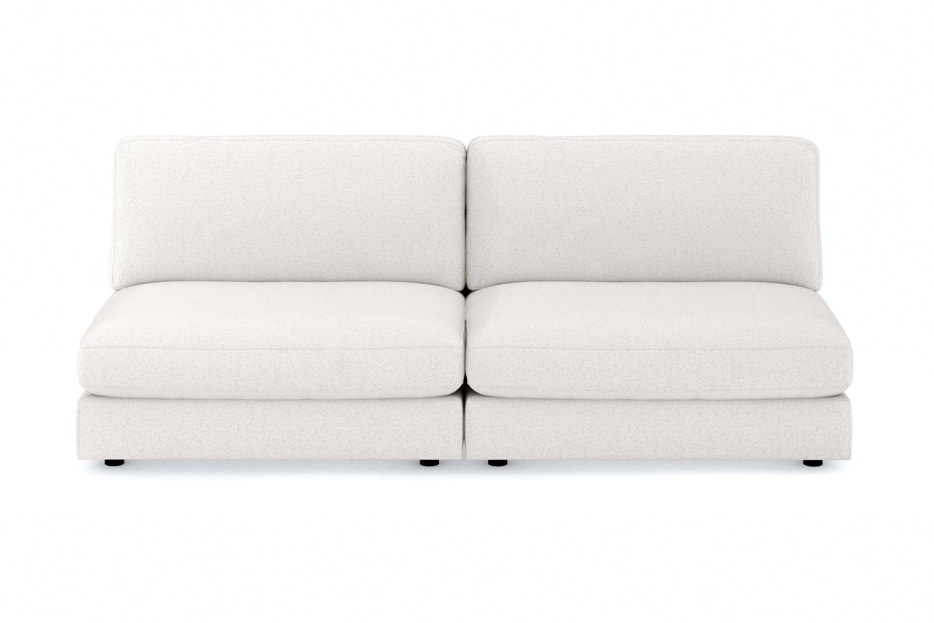 arken 4-sits modulsoffa i bouclé - vit