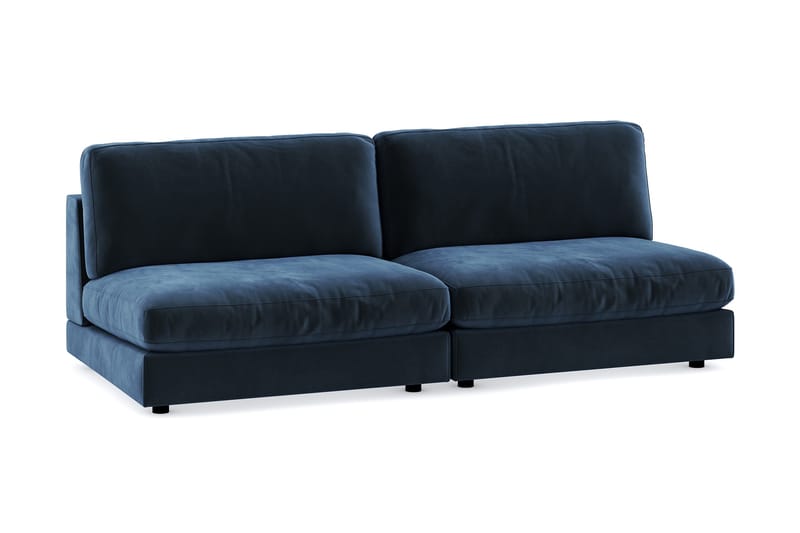 Arken 4-sits Modulsoffa i Sammet - Blå - Möbler - Vardagsrum - Soffor - Modulsoffor - Komplett modulsoffa