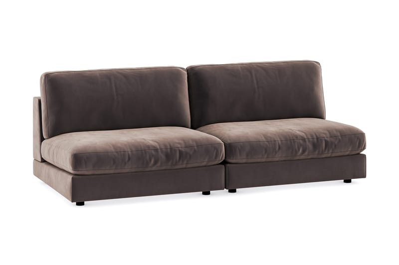 Arken 4-sits Modulsoffa i Sammet - Brun - Möbler - Vardagsrum - Soffor - Modulsoffor - Komplett modulsoffa