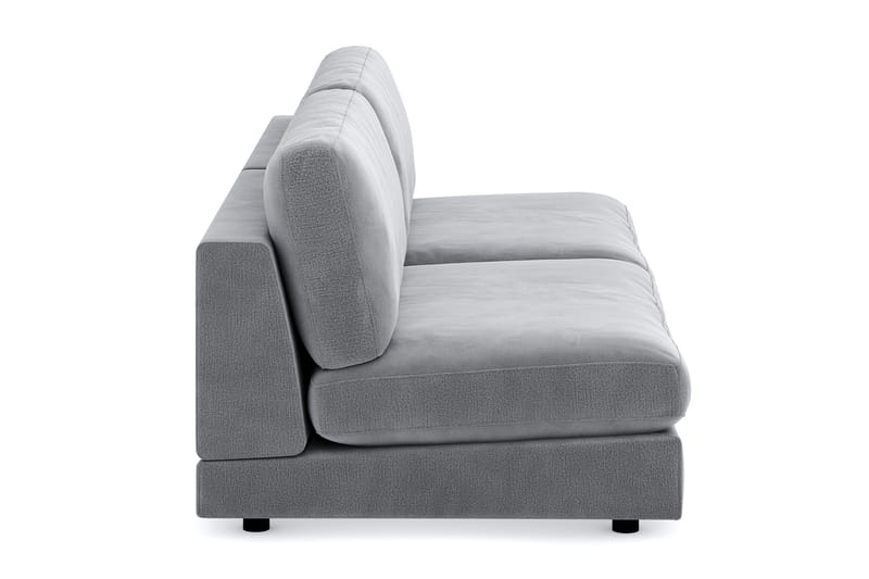 Arken 4-sits Modulsoffa i Sammet - Ljusgrå - Möbler - Vardagsrum - Soffor - Modulsoffor - Komplett modulsoffa