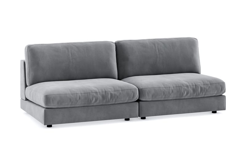 Arken 4-sits Modulsoffa i Sammet - Ljusgrå - Möbler - Vardagsrum - Soffor - Modulsoffor - Komplett modulsoffa