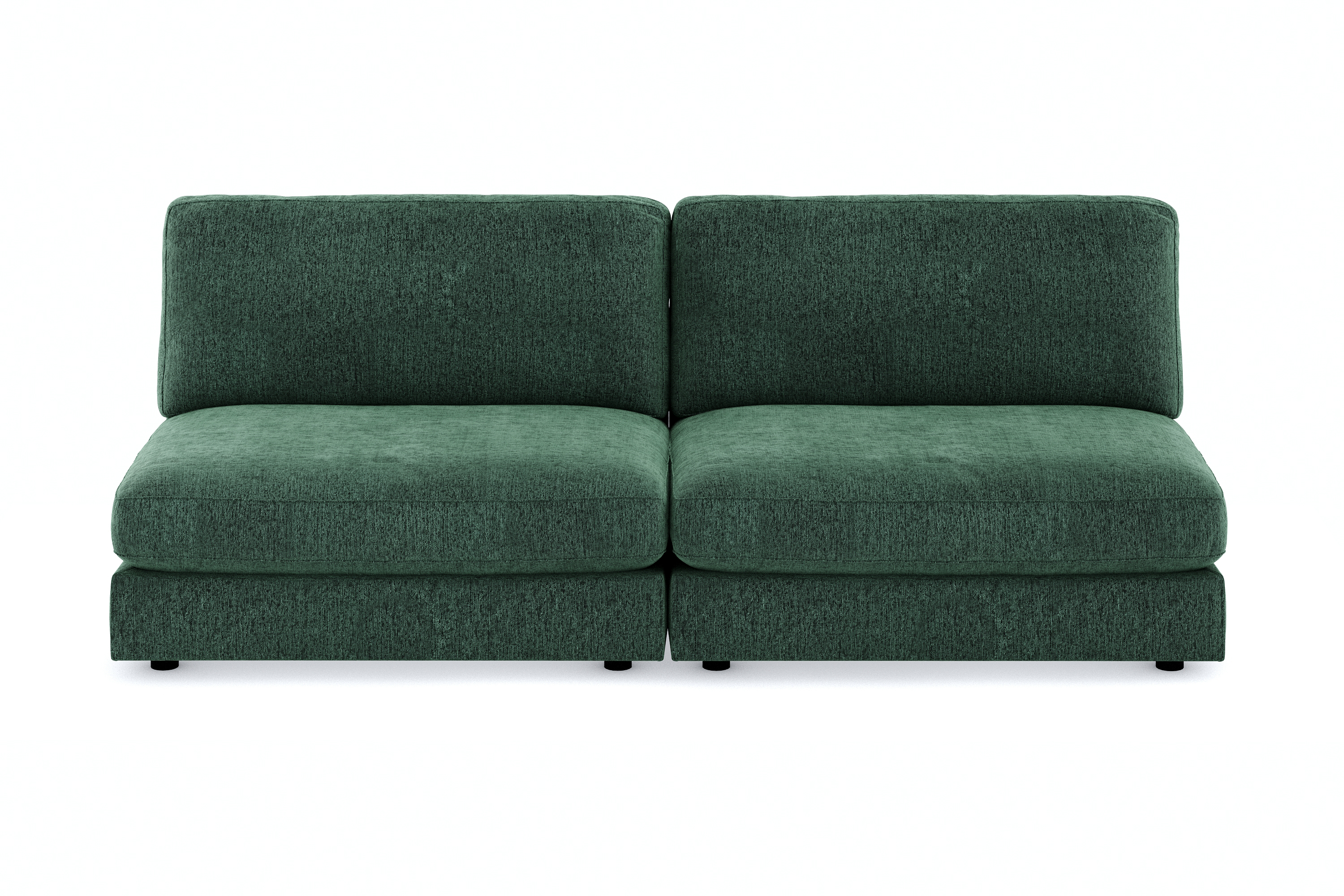 arken 4-sits modulsoffa i sammet - mörkgrön