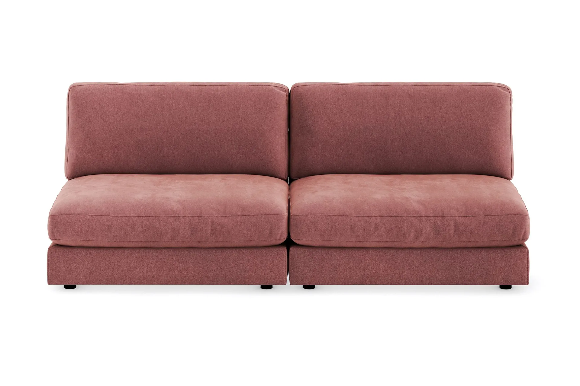 arken 4-sits modulsoffa i sammet - rosa