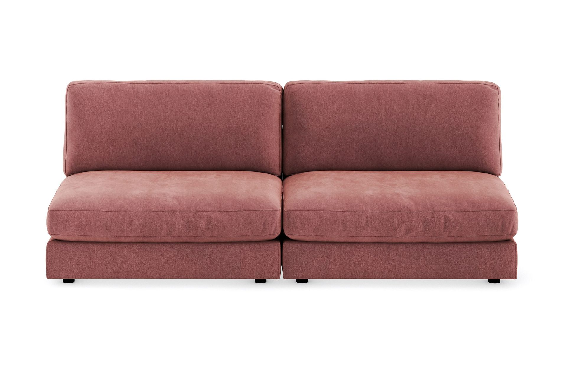 arken 4-sits modulsoffa i sammet - rosa