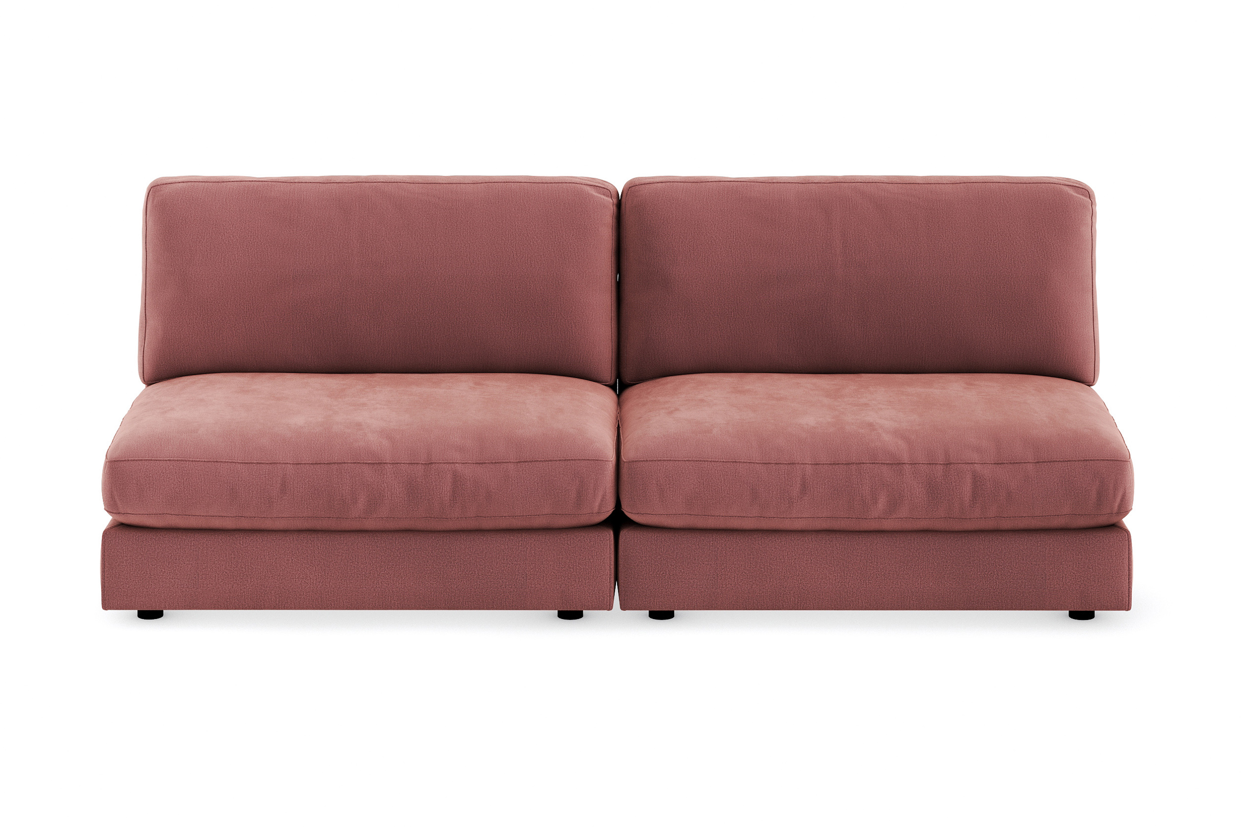 arken 4-sits modulsoffa i sammet - rosa