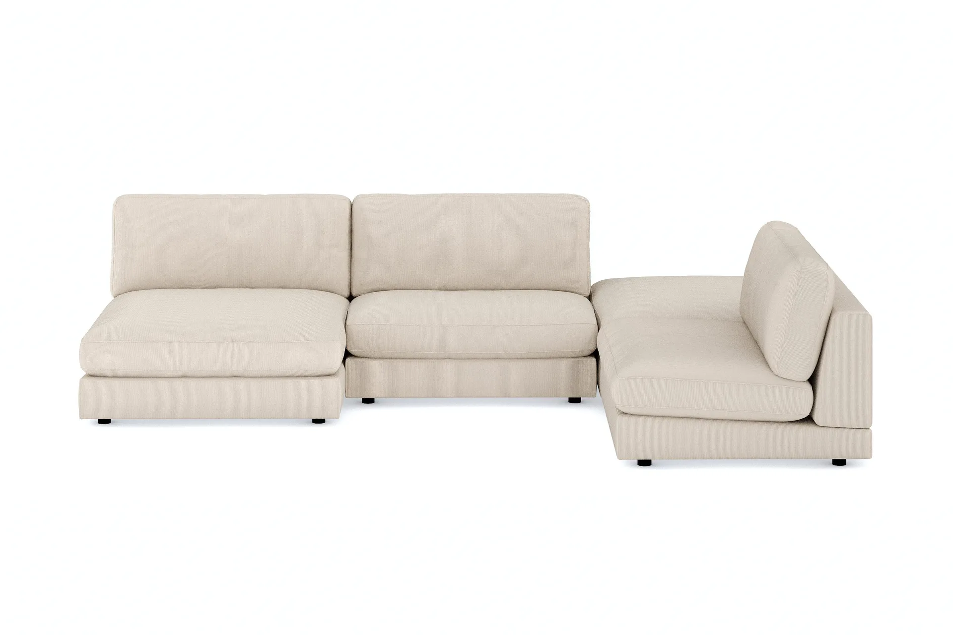 arken 6-sits u-formad modulsoffa + fotpall i manchester - beige