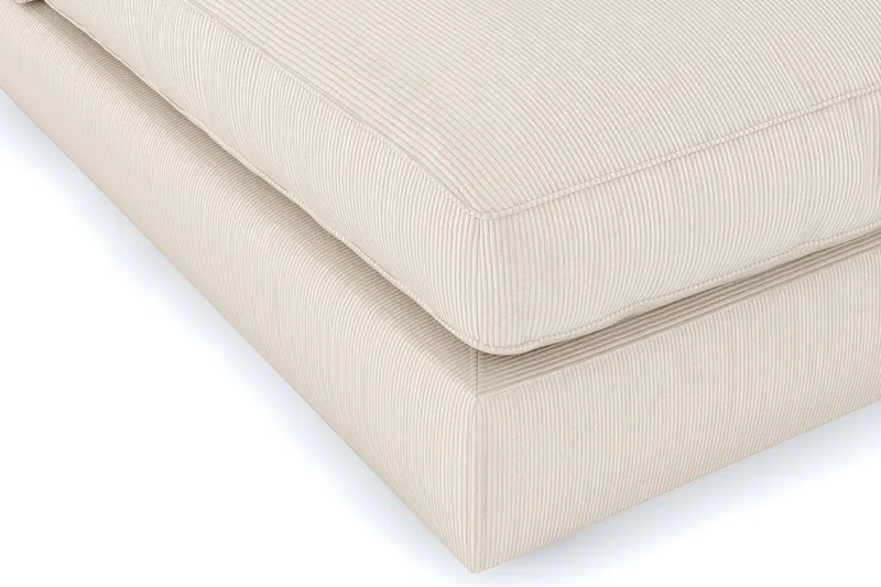 Arken 6-sits U-formad Modulsoffa + Fotpall i Manchester - Beige - Möbler - Vardagsrum - Soffor - Modulsoffor - Komplett modulsoffa