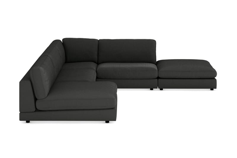 Arken 6-sits Vändbar L-formad Modulhörnsoffa med Divan + Fotpall i Manchester - Mörkgrå - Möbler - Vardagsrum - Soffor - Modulsoffor - Komplett modulsoffa