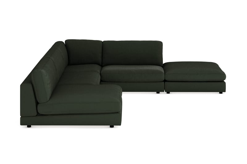 Arken 6-sits Vändbar L-formad Modulhörnsoffa med Divan + Fotpall i Manchester - Mörkgrön - Möbler - Vardagsrum - Soffor - Modulsoffor - Komplett modulsoffa