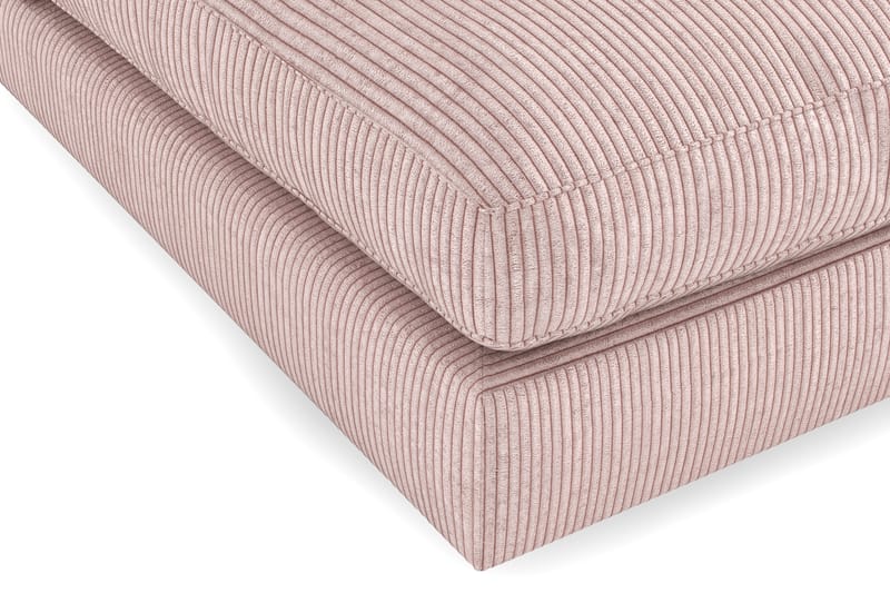 Arken 6-sits Vändbar L-formad Modulhörnsoffa med Divan + Fotpall i Manchester - Rosa - Möbler - Vardagsrum - Soffor - Modulsoffor - Komplett modulsoffa