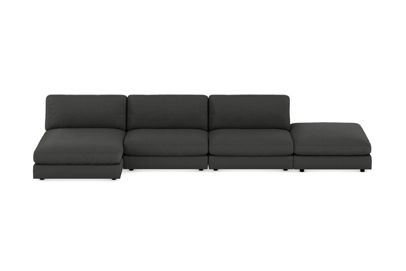 Arken 6-sits Vändbar U-formad Modulsoffa med Divan + Fotpall i Manchester - Mörkgrå - Möbler - Vardagsrum - Soffor - Modulsoffor - Komplett modulsoffa