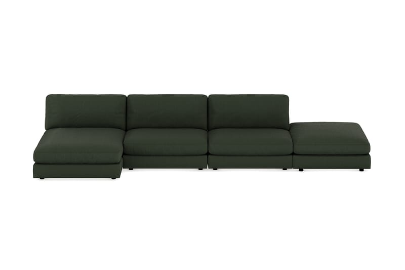 Arken 6-sits Vändbar U-formad Modulsoffa med Divan + Fotpall i Manchester - Mörkgrön - Möbler - Vardagsrum - Soffor - Modulsoffor - Komplett modulsoffa