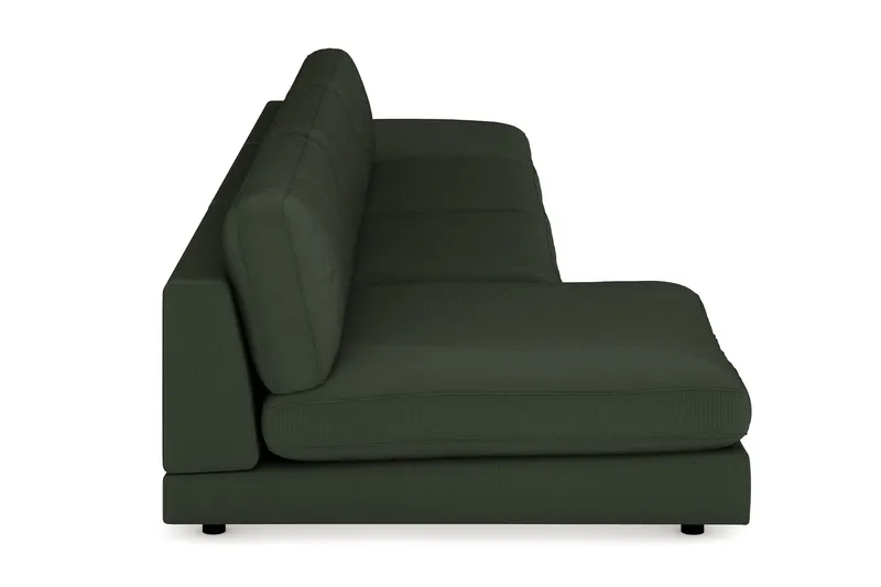 Arken 6-sits Vändbar U-formad Modulsoffa med Divan + Fotpall i Manchester - Mörkgrön - Möbler - Vardagsrum - Soffor - Modulsoffor - Komplett modulsoffa