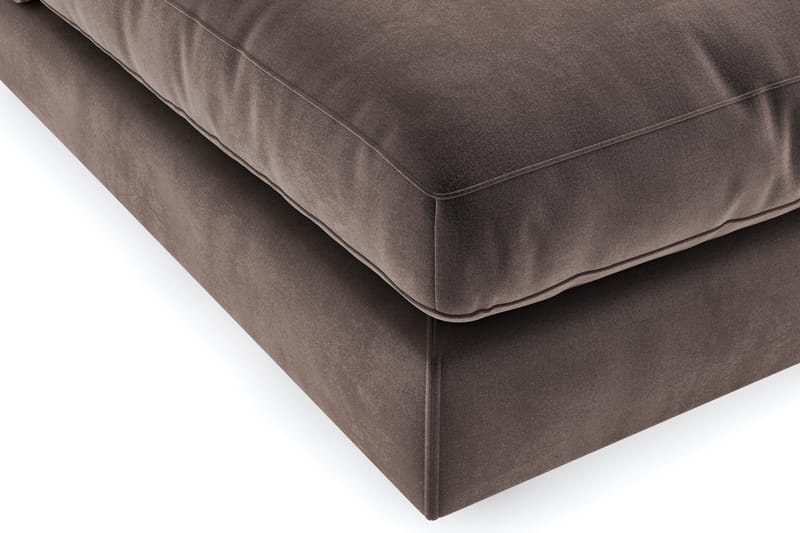 Arken 6-sits Vändbar U-formad Modulsoffa med Divan + Fotpall i Sammet - Brun - Möbler - Vardagsrum - Soffor - Modulsoffor - Komplett modulsoffa