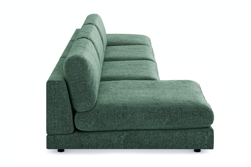 Arken 6-sits Vändbar U-formad Modulsoffa med Divan + Fotpall i Sammet - Mörkgrön - Möbler - Vardagsrum - Soffor - Modulsoffor - Komplett modulsoffa