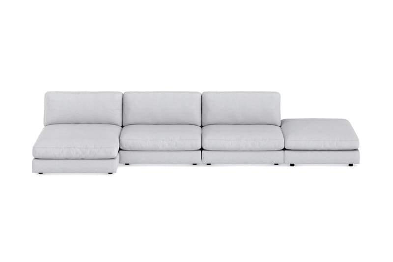 Arken 6-sits Vändbar U-formad Modulsoffa med Divan + Fotpall i Tyg - Ljusgrå - Möbler - Vardagsrum - Soffor - Modulsoffor - Komplett modulsoffa